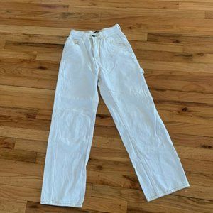 bei si dun off white carpenter style jeans size 24